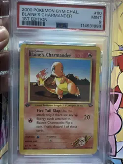 2000 POKEMON GYM CHALLENGE 1ST ED #60 BLAINE'S CHARMANDER PSA 9 (GEM MINT) - Image 1