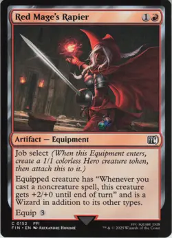 Red Mage's Rapier C FINAL FANTASY 152 NM Foil MTG - Image 1