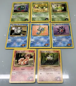 Pokemon TCG - Vintage Gym Heroes Regular Bulk Pokemon Cards - 8 Cards - Image 1