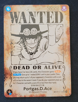 One Piece Portgas D Ace OP13-119 SP WANTED POSTER English Carrying On His Will - Image 1