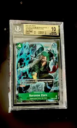2025 One Piece PRB02-006 Roronoa Zoro Eng. Best Prem. Booster #2 BGS 10 LOW POP - Image 1