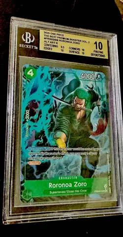 2025 One Piece PRB02-006 Roronoa Zoro Eng. Best Prem. Booster #2 BGS 10 LOW POP - Image 3