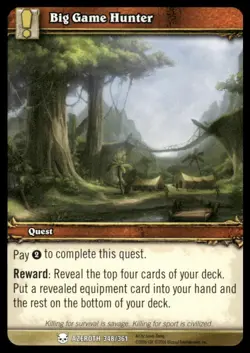 Big Game Hunter 348/361 Azeroth 2006 World of Warcraft TCG NM - Image 1