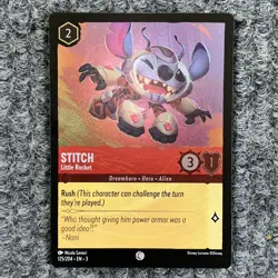 Disney Lorcana Into the Inklands Stitch Little Rocket 125/204 Foil NM - Image 2