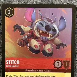 Disney Lorcana Into the Inklands Stitch Little Rocket 125/204 Foil NM - Image 5