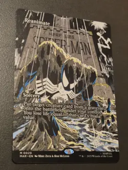 Reanimate mtg Mythic Borderless MAR 0020 Spider-Man Magic: The Gathering - Image 1