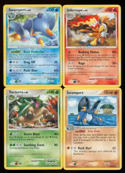 Vintage Pokemon Card Lot - 4 Rares - Swampert - Infernape - Torterra - 4 Cards - Image 1