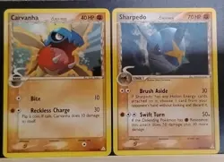 Pokemon Delta Species Card Lot - Carvanha & Sharpedo (2005) - Image 1