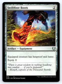 Swiftfoot Boots #474 CMR Commander Legends Non-Foil MTG NM - Image 1