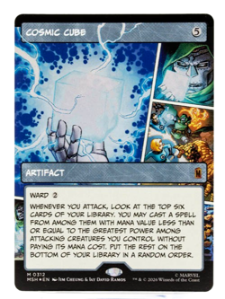 Cosmic Cube Borderless Foil MTG Marvel Super Heroes M0312 Mythic NM - Image 1