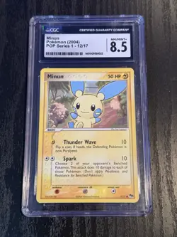 2004 Pokemon POP Series 1 Minun CGC 8.5 English #12 - Image 1