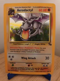 1999 Aerodactyl ⭐ 1/62 Unlimited WOTC Vintage Holo Rare Fossil Pokemon LP - Image 1