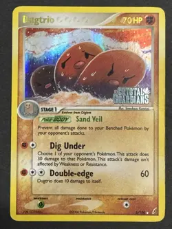 Dugtrio 5/100 EX Crystal Guardians Reverse Holo DMG - Image 1