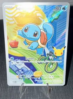 Pokemon TCG Mega Evolutions Squirtle Illustration Rare #39 Black Star Promo NM - Image 1