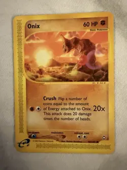 The Pokemon Company Onix 98/147 Aquapolis 60 HP Common Basic Unlimited - Image 1