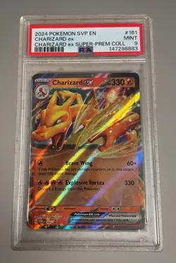 Pokemon 2024 Super Premium Coll Promo CHARIZARD EX #161 PSA 9 Mint RARE - Image 1