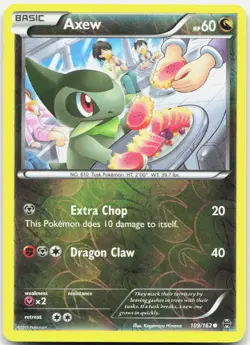 Axew 109/162 Common BREAKthrough Pokemon Reverse Holo LP - Image 1