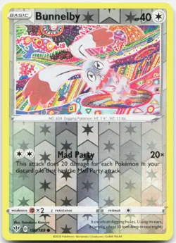 Bunnelby 150/189 Common Darkness Ablaze Pokemon Reverse Holo NM/M - Image 1
