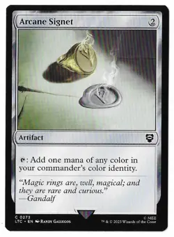 MTG Arcane Signet Lord of the Rings Commander (LTC) Common Magic #0273 Unplayed - Image 1