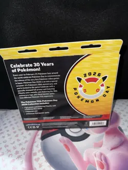 Pokemon Day 2026 Collection Box Pikachu Promo Coin & 3 Booster Packs NEW Sealed - Image 2