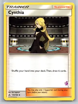 Cynthia 119/156 Ultra Prism Uncommon Trainer Supporter Pokemon TCG Card - Image 1