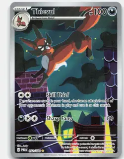 Thievul 092/084 Illustration Rare Pitch Black Pokemon Holo Near Mint - Image 1