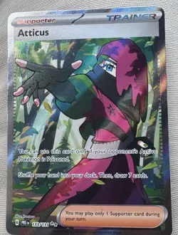 Atticus Full Art Ultra Rare Trainer 133/131 - M/NM Prismatic Evolutions Pokemon - Image 2