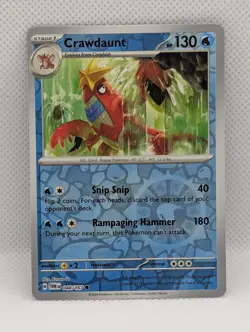 CRAWDAUNT 048/167 C TWILIGHT MASQUERADE POKEMON REVERSE HOLO NM/M CRAWDAUNT - Image 1