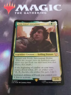 Mtg. Sam, Loyal Attendant. Foil. Lord of the Rings. Pack Fresh - Image 1