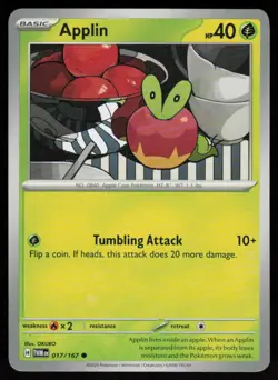 Applin 017/167 Common Twilight Masquerade Pokemon Near Mint - Image 1