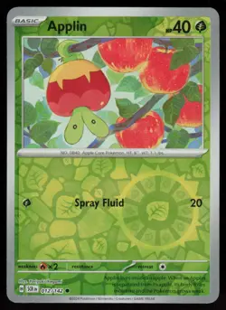 Applin 12/142 Common Stellar Crown Pokemon Reverse Holo Near Mint - Image 1