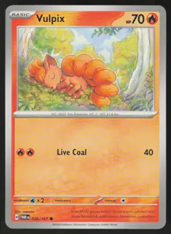 Vulpix 026/167 Common Twilight Masquerade Pokemon Near Mint - Image 1
