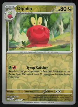 Dipplin 127/167 Uncommon Twilight Masquerade Pokemon Reverse Holo Near Mint - Image 1