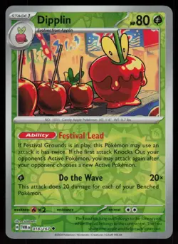Dipplin 018/167 Uncommon Twilight Masquerade Pokemon Reverse Holo Near Mint - Image 1