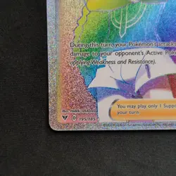 Pokemon TCG Leon Trainer Supporter Vivid Voltage 195/185 Secret Rare Holo - Image 5