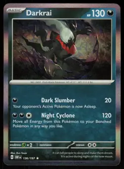 Darkrai 136/197 Rare Obsidian Flames Pokemon Holo Near Mint - Image 1