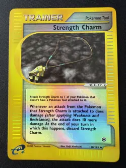 2002 POKEMON TCG STRENGTH CHARM TRAINER EXPEDITION REVERSE HOLO 150/165 NM - Image 1