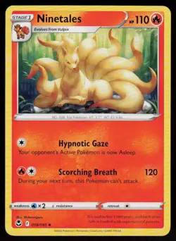 Ninetales 018/195 Uncommon Silver Tempest Pokemon Near Mint - Image 1