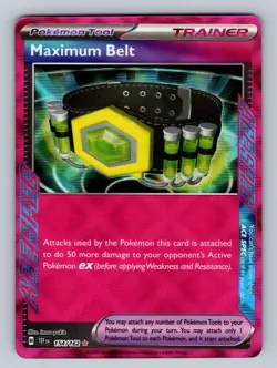Maximum Belt 117/131 Holo ACE SPEC Rare Prismatic Evolutions Pokemon Near Mint - Image 1