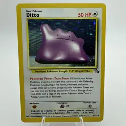1999 Pokemon - Fossil Ditto Holo Rare 3/62 - Image 1