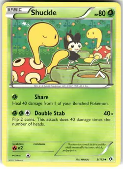 Shuckle 3/113 Uncommon Legendary Treasures Pokemon Lightly Played - Image 1