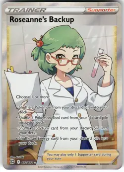 Roseanne's Backup 172/172 Ultra Rare Brilliant Stars Pokemon Holo Near Mint - Image 1