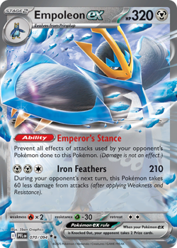 Pokemon Empoleon ex 070/094 Phantasmal Flames Double Rare NM - Image 3