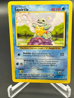 Pokemon Squirtle 63/102 Base Set Unlimited Mitsuhiro Arita NM - Image 1