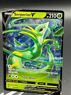 Pokemon Serperior V 007/195 Silver Tempest V Rare LP - Image 1