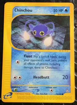 Pokemon TCG Chinchou Aquapolis 70/147 Common 2002 ereader - Image 1