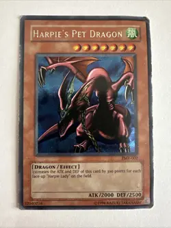 YuGiOh Harpie's Pet Dragon FMR-002 Prismatic Secret Rare Video Game Promo HP - Image 1