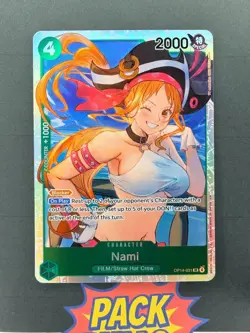 Nami SR OP14-031 The Azure Sea's Seven One Piece CCG English Super Rare - Image 1
