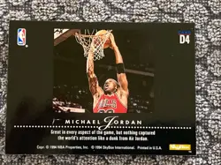 1993-94 Skybox Premium Michael Jordan Dynamic Dunks #D4 Bulls RARE ERROR READ! - Image 2