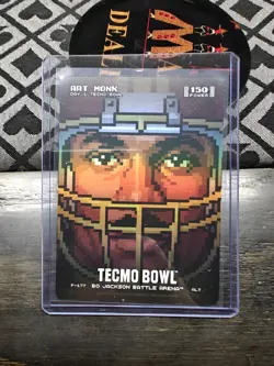 Bo Jackson Battle Arena Tecmo Bowl Art Monk Day 1 Alt Art Promo P-177 - Image 1